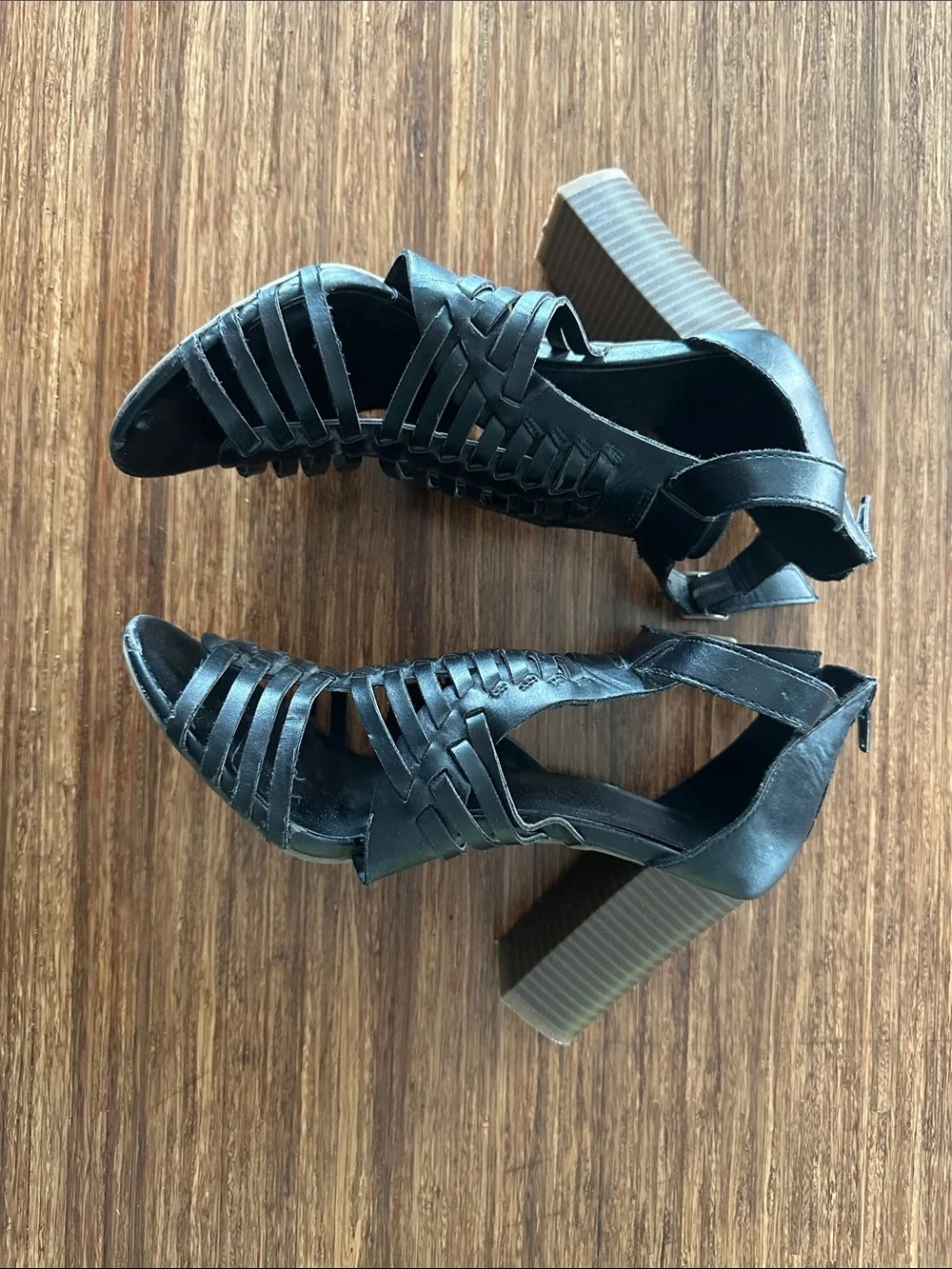 American Eagle From Payless Black Strappy High Heels - Women